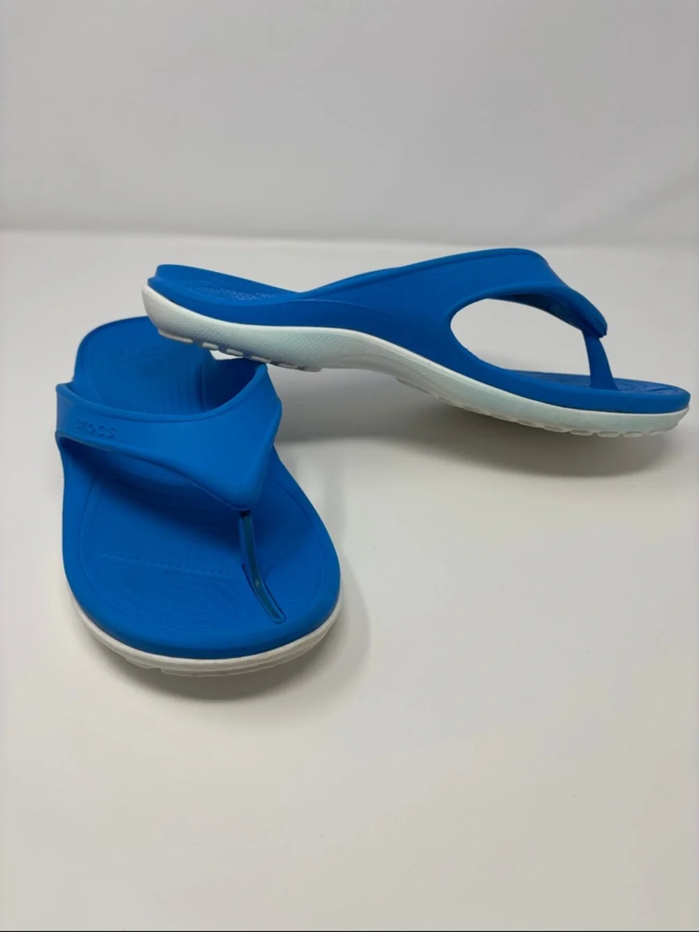 CROCS Royal Blue Foam Flip Thong Sandals